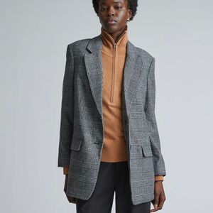 Everlane Italian wool oversized blazer houndstooth size 2